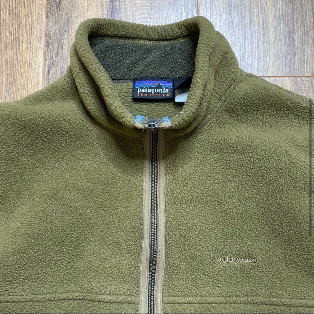 Patagonia Synchilla Vest Fleece Vintage Mens Green Large
